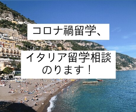 コロナ禍イタリア留学の相談のります イタリア留学したいけど、コロナとかで不安な方相談のります。 イメージ1