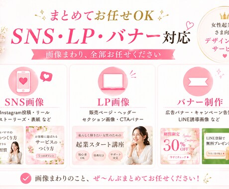 忙しいママ起業家のための集客画像制作します SNS・バナー画像制作｜忙しいママ起業家向け集客デザイン イメージ2