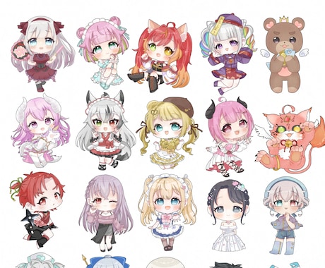 ミニキャラ(2等身～2.5等身)を描きます イメージ1