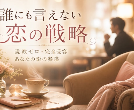 誰にも言えない複雑な恋に超合理的な最適解を出します 説教・道徳論は一切なし。純粋なあなたの恋を叶える裏の参謀。 イメージ1