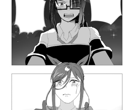 オリジナル漫画制作します 観賞用のモノクロ漫画を1ページ描きます イメージ1