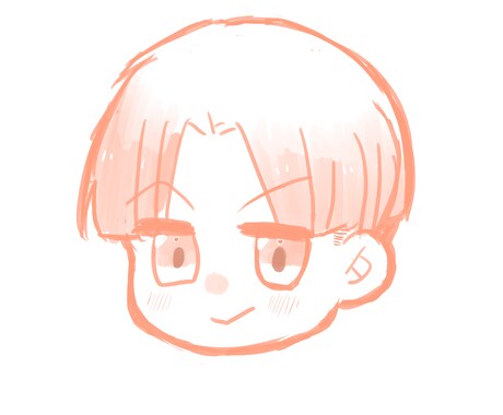 単色のデフォスメ似顔絵描きます あなただけの単色でシンプルなデフォルメ似顔絵を描きます イメージ2