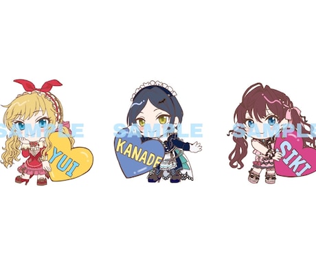 デフォルメキャラクターのイラストをお描きします 【2頭身・3頭身のキャラクターイラストになります】 イメージ2