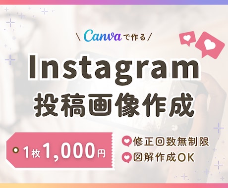見やすく伝わるInstagram投稿画像作成します イメージ1