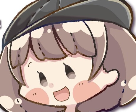 デフォルメキャラクターイラスト描きます SNS、名刺用にゆるーい女の子のイラスト描きます!! イメージ1
