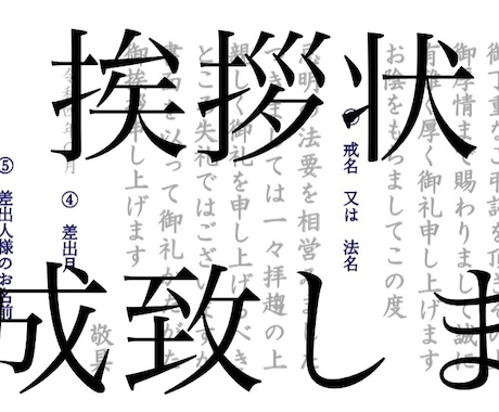 法要挨拶状（奉書巻紙）作成します 封筒付き奉書巻紙10枚セット・配送料込み イメージ1