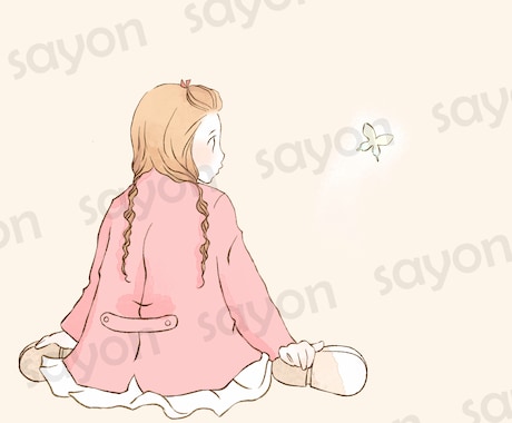 優しい風合いの子供のイラストを販売しています 商用利用可/ダウンロードするだけ イメージ1