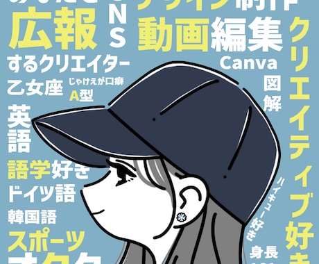 SNSで魅せる！自己紹介・広告画像を作成します あなたのイメージをまるっ反映！タイポグラフィ画像✨ イメージ2