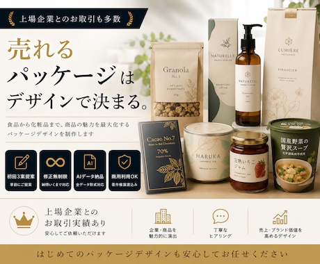 商品の魅力を伝えるパッケージ制作をします イメージ1