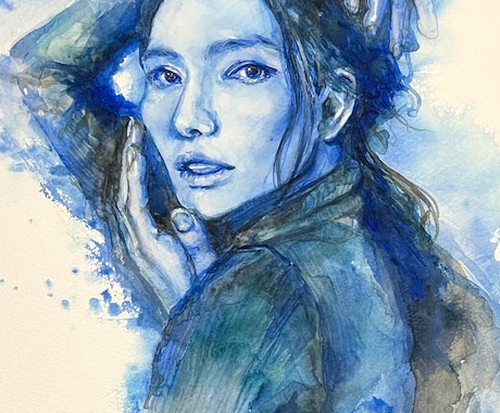 手描き:アナログ:水彩風似顔絵を作成します 日常の風景を 大切な記念日を 色鮮やかに描きます イメージ2