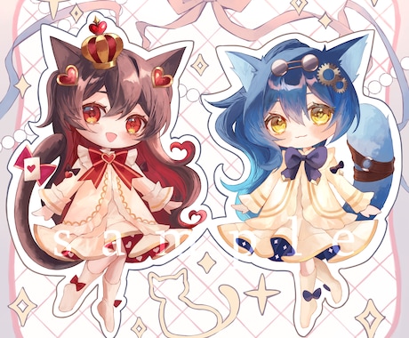 SDキャラ・ミニキャラ制作承ります 可愛いミニキャラを全身で！立ち絵や一枚絵にも໒꒱₊˚✧ イメージ1