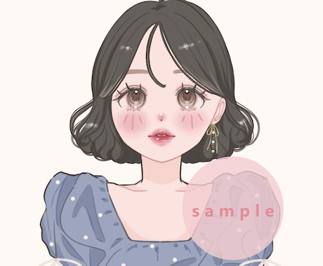 ふんわり淡い透明感ある女の子イラストを制作します あなたの好きな色で彩る、ふんわり透明感のある女の子。 イメージ1