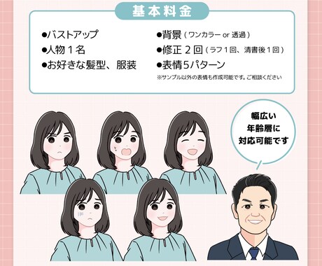 7/31まで限定！アイコン5点セット描きます ビジネス向けからゆるいSNSアイコンまで！安く早く納品します イメージ2