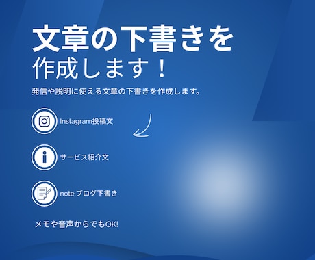 インスタ投稿文を作成します メモや音声からでもOK。文章に整えます。 イメージ1