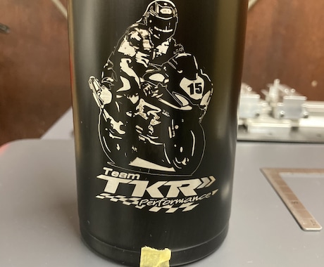 レーザー加工でカッコイイデザインを彫刻します レーザーでオリジナルのカッコイイデザインをお任せで作ります！ イメージ2