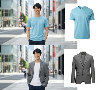 商品×モデルAI合成｜EC用10枚5万円で作ります 撮影不要｜商品写真がモデル着用画像に イメージ2