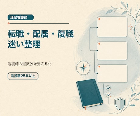 看護師の転職・配属・復職の迷いを文章で整理します 現役看護師と選択肢・優先順位を見える化 イメージ1
