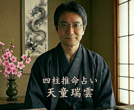天童瑞雲が四柱推命と熟練の知恵であなたを導きます 複雑愛や片思い。仕事や人間関係でお悩みでしたら一人で悩まずに イメージ1