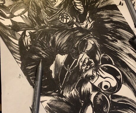 漫画風の似顔絵描きます あなたの好きなシチュエーションでプレゼントなどに※白黒のみ イメージ2