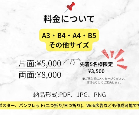 伝わる！集客につながるチラシを丁寧に制作します 5名様限定3,500円｜修正無料｜初めての方も安心 イメージ2