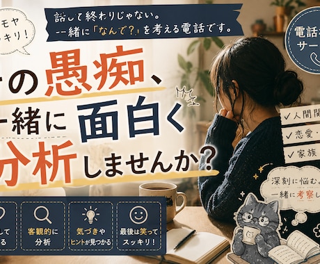 モヤモヤを一緒に言語化・分析します 人間関係・恋愛・仕事などメタ視点から人間観察しちゃいましょう イメージ1