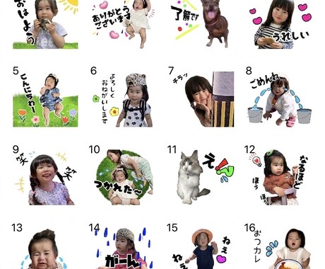 LINEスタンプ16枚申請込みで作ります 写真でLINEスタンプ16枚作ります‼︎申請もお任せ‼︎ イメージ2