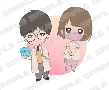 ミニキャライラストカット！格安で制作致します クオリティよりも素早さや安さをお求めの方に イメージ2