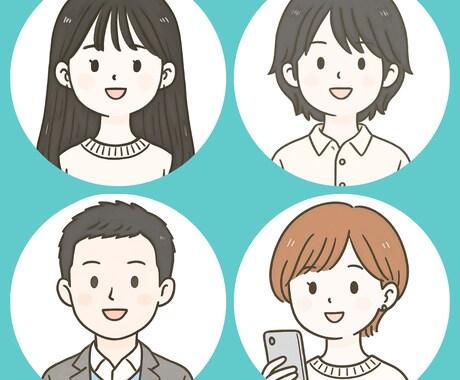 4月限定！シンプルゆるかわなアイコン描きます カラー無料対応◎最短3日のスピード納品 イメージ2