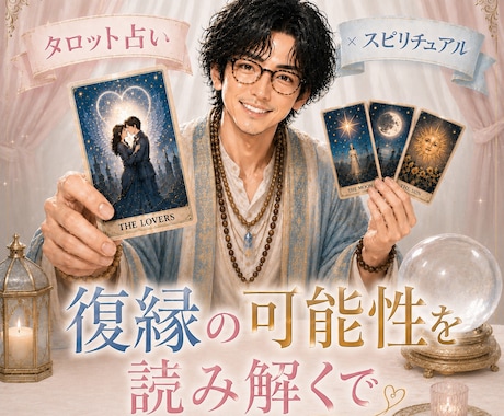 復縁の可能性をスピリチュアルタロットで鑑定します 心の距離を縮める✨元恋人との未来✨明るい未来を見つけましょう イメージ1