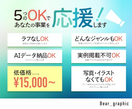 イベントや店舗オープンに！伝わる集客チラシ作ります 初心者大歓迎！低価格でも丁寧高品質！イベント・告知・宣伝など イメージ2