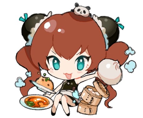 プニッ！愛嬌◎なかわいい2頭身キャラを描きます かわいい2頭身ミニキャラをお届けします♪ イメージ1