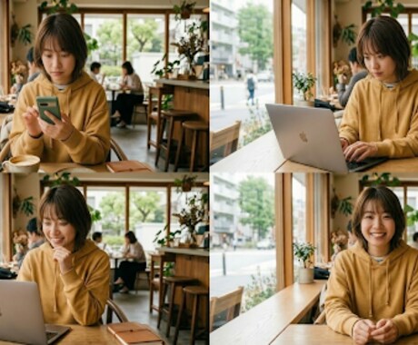 AIを使ってSNSやブログに使える画像を作成します SNS・ブログ用日本人女性AI画像10枚セット イメージ2