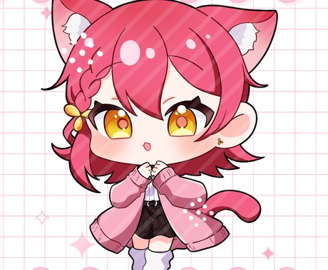 ミニキャラ(SD/デフォルメ)イラスト制作します グッズやサムネイルに！商用利用可能です！ イメージ2