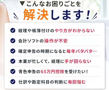 フリーランスの経理コーチが記帳をサポートします 帳簿づけに迷わない仕組みをつくる記帳代行 イメージ2