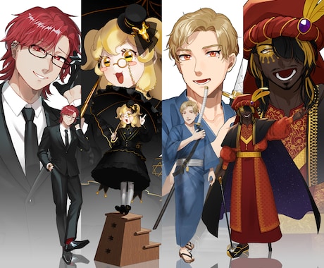 全身立ち絵を制作します 老若男女、細身太身、人外など様々対応いたします！ イメージ1