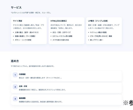 HTML / CSSで静的Webサイトを製作します デザイン持ち込みOK｜丁寧なコーディング対応 イメージ2