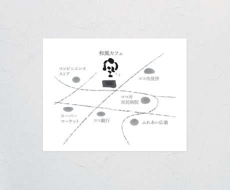 ご希望に沿った地図を制作します シンプル、カラフル、ふんわりのご希望を叶えます イメージ2