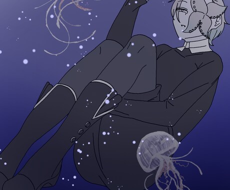 暗い色で描きます 淡いような、ダークな世界観です イメージ2