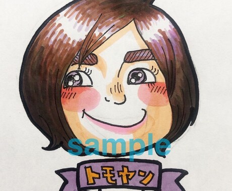 あなたのSNS用アイコンをコピックで描きます パキッとした色合いで彩色されたアイコンはいかがですか？ イメージ2