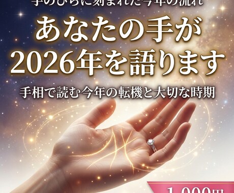手相で読む2026年のあなたの流れを見ます 手のひらが示す今年の運気と大切な時期 イメージ1