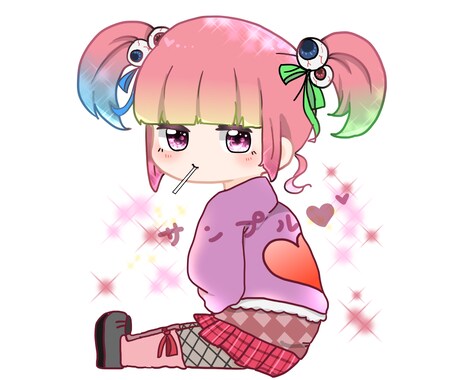 オリジナルお座りアイコン描きます オリジナルの可愛いアイコンがほしい方是非！ イメージ2