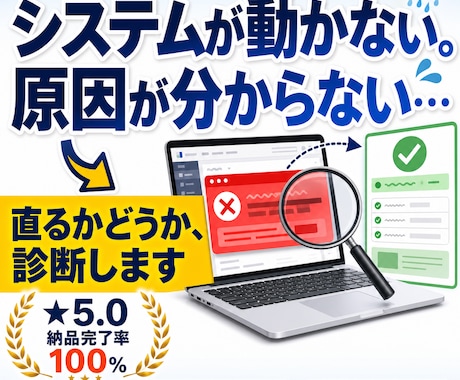 システムエラーの原因を即日診断します イメージ1