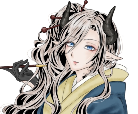 アイコン・ヘッダー等にーSNS用イラスト作成します かっこいいシックなイラストが得意です イメージ1