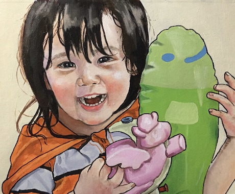 プレゼントにいかがですか！油絵の似顔絵描きます 離れて暮らすなど人へプレゼントにいかがですか？ イメージ1
