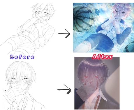 あなたの線画に色塗ります あなたの線画に命吹き込ませてください！ イメージ2