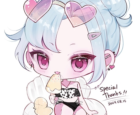 商用利用可！ご希望のSDイラスト作成します キラキラ塗り、彩度控えめ、雰囲気お気軽にご相談下さい！ イメージ2