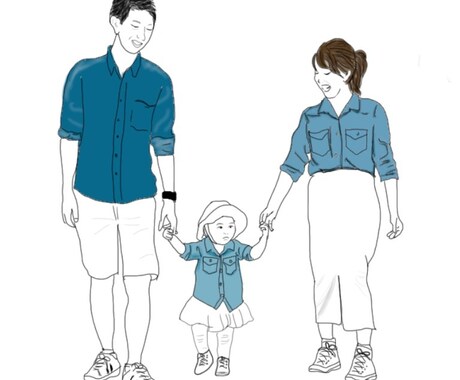 あなたの思い出やお気に入りの画像を元に絵を描きます カップル、ご夫婦、結婚式、親子、等の似顔絵を書きます！ イメージ2