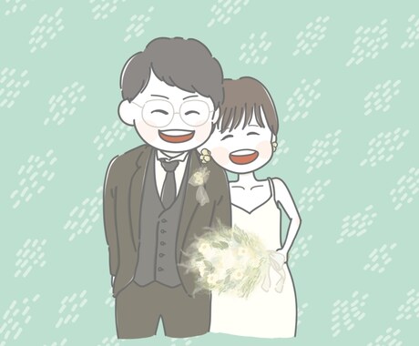 ほんわか可愛いウェディングイラストを描きます 結婚式の雰囲気に合わせて、温もりのあるイラストに仕上げます イメージ2