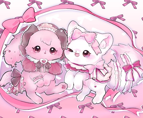 動物・モンスターキャラの１枚絵描きます かわいい高クオリティの背景つきイラストをご希望の方に！ イメージ2