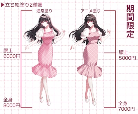 残り3名！最短３日でキャラクター立ち絵制作します キービジュアル、TRPG、キャラデザ、ゲームや動画など イメージ2